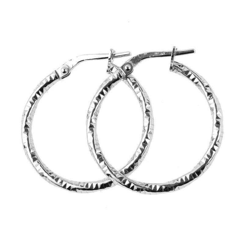 Ezüst karika fülbevaló - átmérője 24 mm | Argento-ekszer.hu