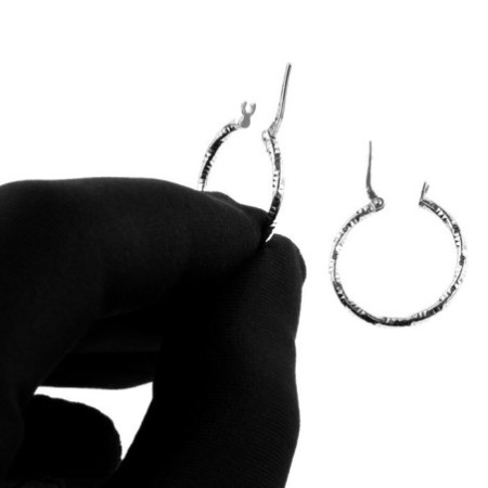 Ezüst karika fülbevaló - átmérője 24 mm | Argento-ekszer.hu
