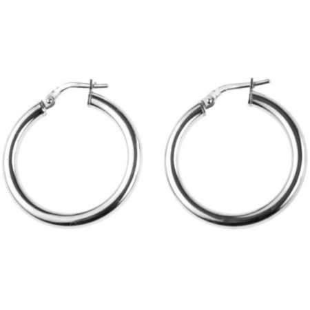 Ezüst karika fülbevaló - átmérője 26 mm | Argento-ekszer.hu