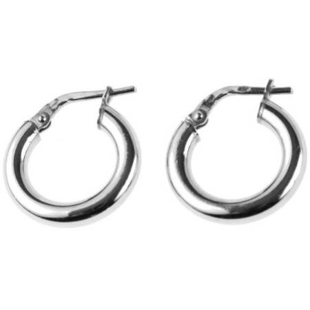 Ezüst karika fülbevaló - kicsi karikák, átmérője 16 mm | Argento-ekszer.hu