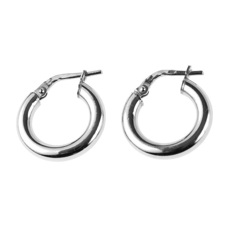 Ezüst karika fülbevaló - kicsi karikák, átmérője 16 mm | Argento-ekszer.hu