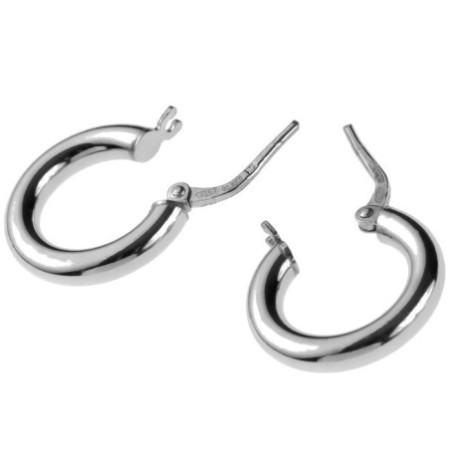 Ezüst karika fülbevaló - kicsi karikák, átmérője 16 mm | Argento-ekszer.hu