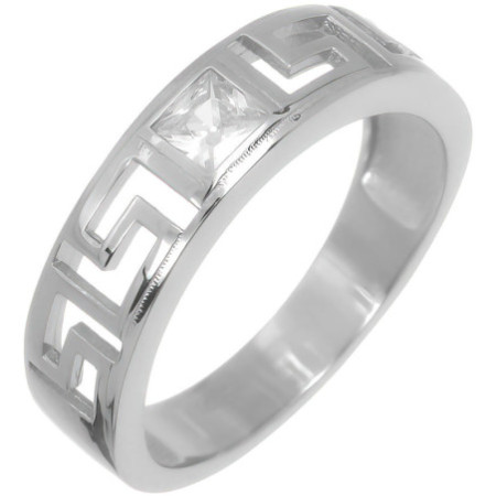 Ezüst gyűrű - átlátszó négyzet alakú cirkónia | Argento-ekszer.hu