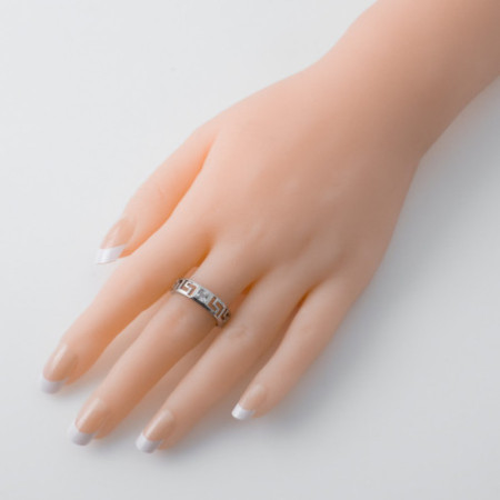 Ezüst gyűrű - átlátszó négyzet alakú cirkónia | Argento-ekszer.hu