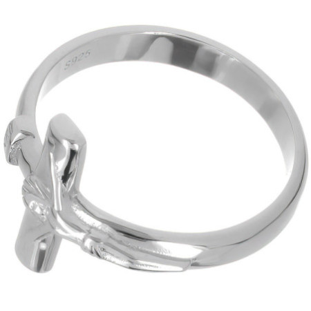 Ezüst gyűrű - kereszt Jézussal | Argento-ekszer.hu