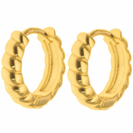 Aranyozott ezüst karika fülbevaló - kicsi karikák, átmérője 13 mm | Argento-ekszer.hu