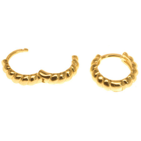Aranyozott ezüst karika fülbevaló - kicsi karikák, átmérője 13 mm | Argento-ekszer.hu