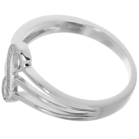 Ezüst gyűrű - végtelen, átlátszó kerek cirkóniák | Argento-ekszer.hu