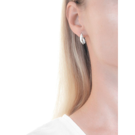 Ezüst fülbevaló - kézi gravírozással | Argento-ekszer.hu