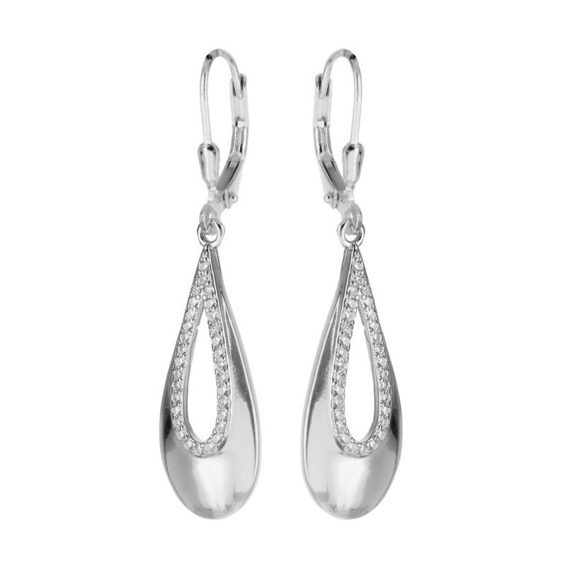 Ezüst fülbevaló - átlátszó kerek cirkóniák | Argento-ekszer.hu Ezüst fülbevaló - átlátszó kerek cirkóniák | Argento-ekszer.hu