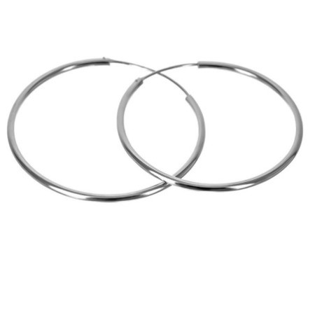 Ezüst karika fülbevaló - átmérője 45 mm | Argento-ekszer.hu