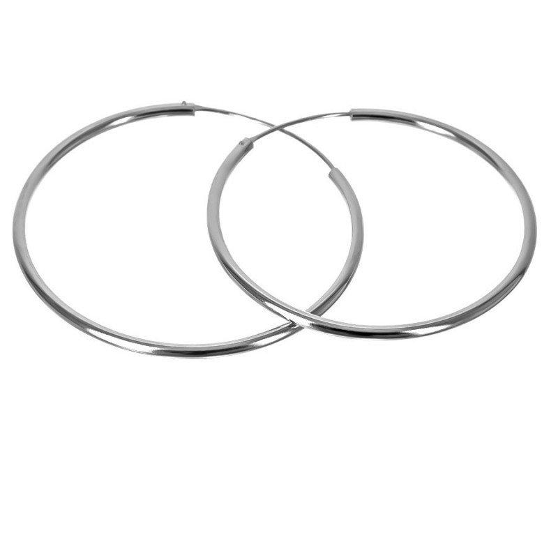 Ezüst karika fülbevaló - átmérője 45 mm | Argento-ekszer.hu