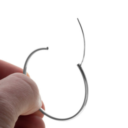 Ezüst karika fülbevaló - átmérője 45 mm | Argento-ekszer.hu