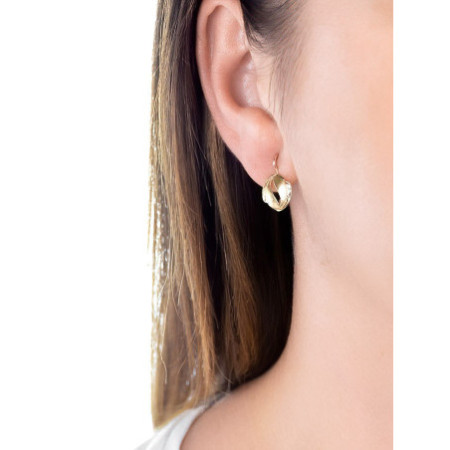 Aranyozott ezüst fülbevaló - kézi gravírozással | Argento-ekszer.hu