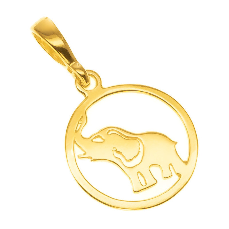Aranyozott ezüst medál - elefánt | Argento-ekszer.hu