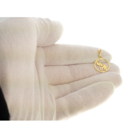 Aranyozott ezüst medál - elefánt | Argento-ekszer.hu