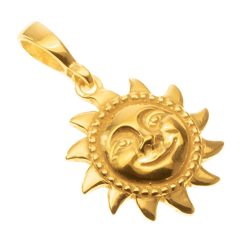 Aranyozott ezüst medál - nap | Argento-ekszer.hu Aranyozott ezüst medál - nap | Argento-ekszer.hu