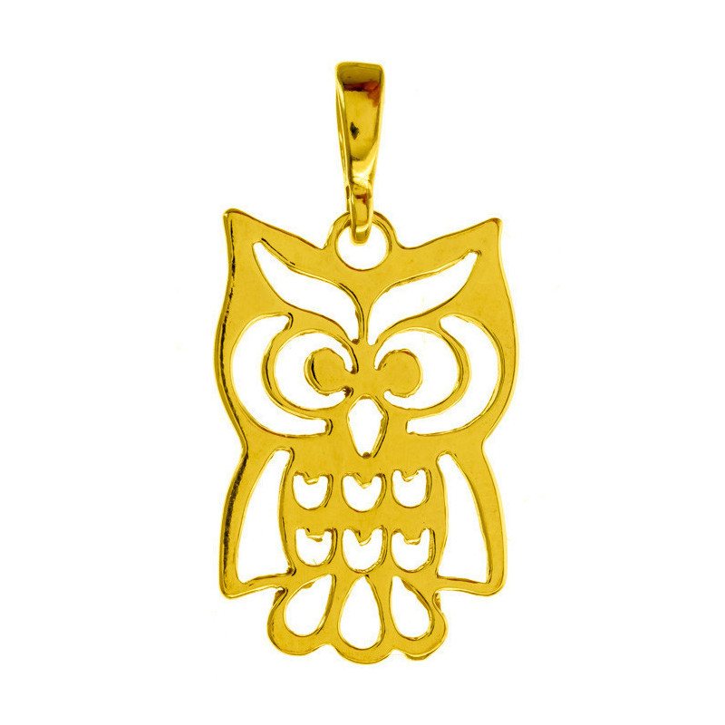 Aranyozott ezüst medál - bagoly | Argento-ekszer.hu Aranyozott ezüst medál - bagoly | Argento-ekszer.hu