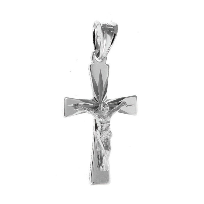 Ezüst medál - kereszt Jézussal | Argento-ekszer.hu