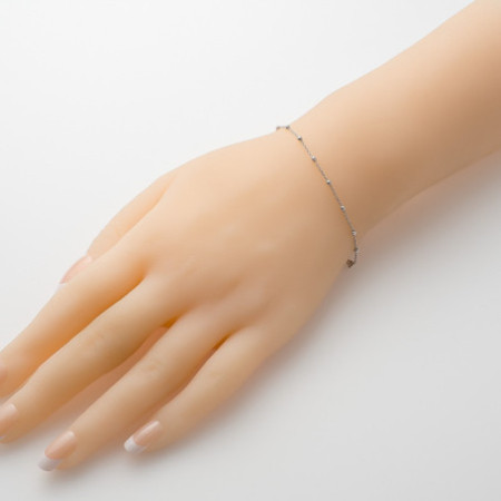 Ezüst karkötő rózsafüzér - 1 tized, kereszt, Csodás érem, hossza 17 - 20 cm | Argento-ekszer.hu