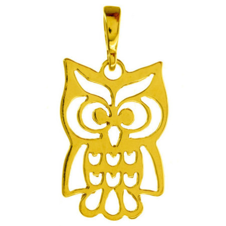 Aranyozott ezüst medál - bagoly | Argento-ekszer.hu