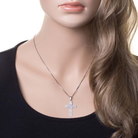 Ezüst medál - kereszt, kézi gravírozással | Argento-ekszer.hu Ezüst medál - kereszt, kézi gravírozással | Argento-ekszer.hu