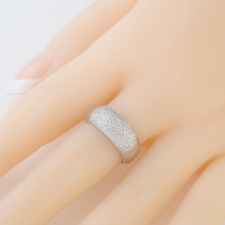 Ezüst gyűrű - átlátszó kerek cirkóniák | Argento-ekszer.hu