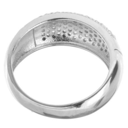 Ezüst gyűrű - átlátszó kerek cirkóniák | Argento-ekszer.hu