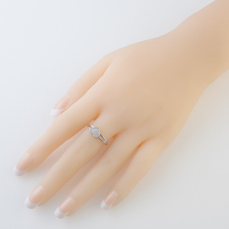 Ezüst gyűrű - szív, átlátszó kerek cirkóniák | Argento-ekszer.hu