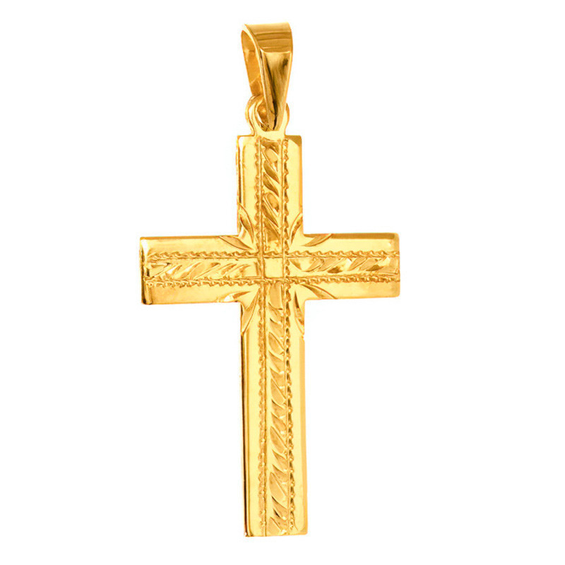 Aranyozott ezüst medál - kereszt, kézi gravírozással | Argento-ekszer.hu Aranyozott ezüst medál - kereszt, kézi gravírozással | Argento-ekszer.hu