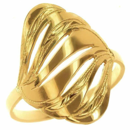 Aranyozott ezüst gyűrű - kézi gravírozással | Argento-ekszer.hu