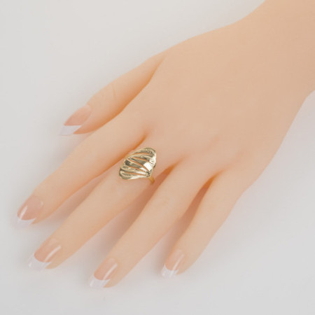 Aranyozott ezüst gyűrű - kézi gravírozással | Argento-ekszer.hu