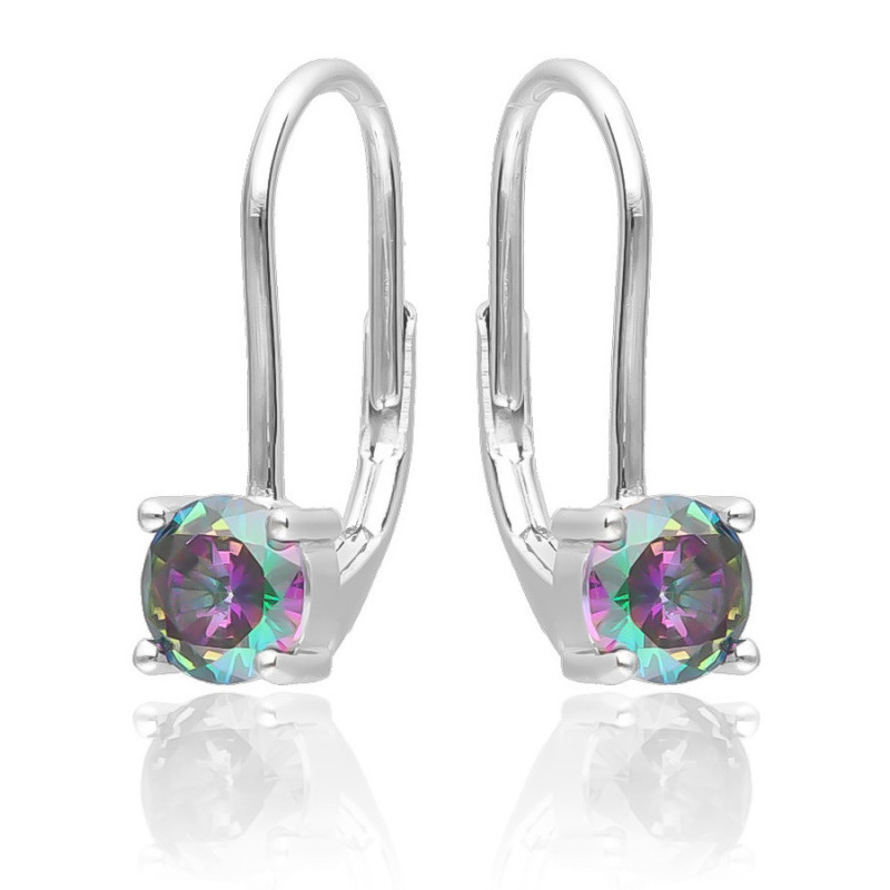 Ezüst fülbevaló - kerek zirkon Vitrail Light | Argento-ekszer.hu Ezüst fülbevaló - kerek zirkon Vitrail Light | Argento-ekszer.hu